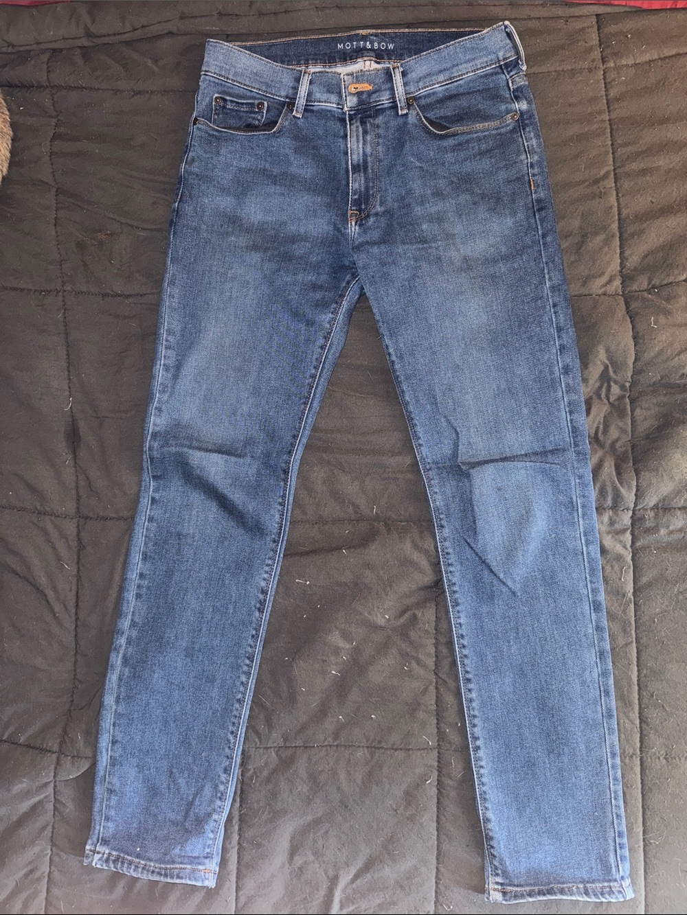Mott & Bow 30x32 Men's Slim Jeans — Vintage Blue Stretch Denim